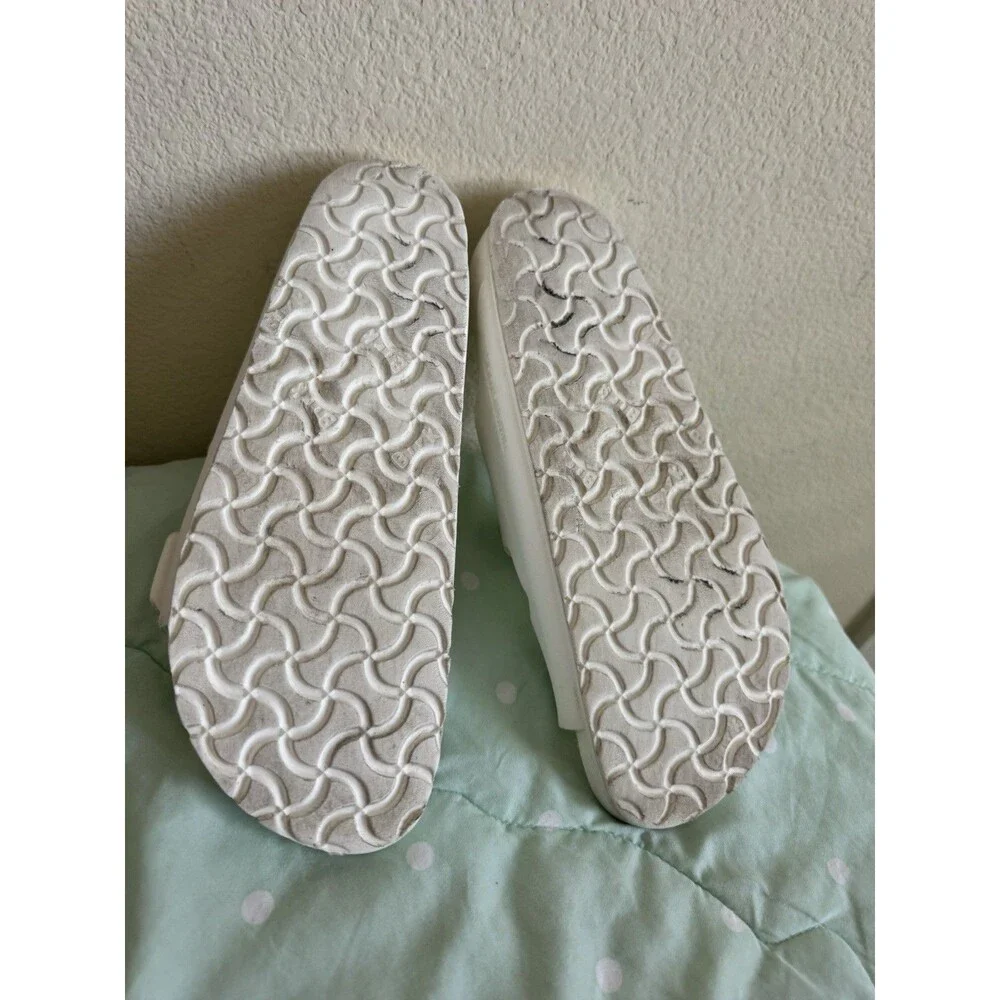 Birkenstock Arizona White EVA Slide Sandals Women's US 9 Standard Buckle Straps